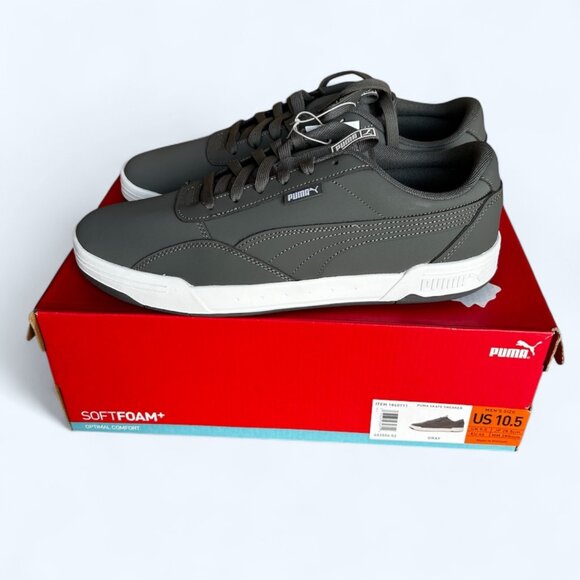 PUMA Men's Skate Sneaker SoftFoam Lace Up Shoes Gray Size 10.5 - Picture 1 of 9